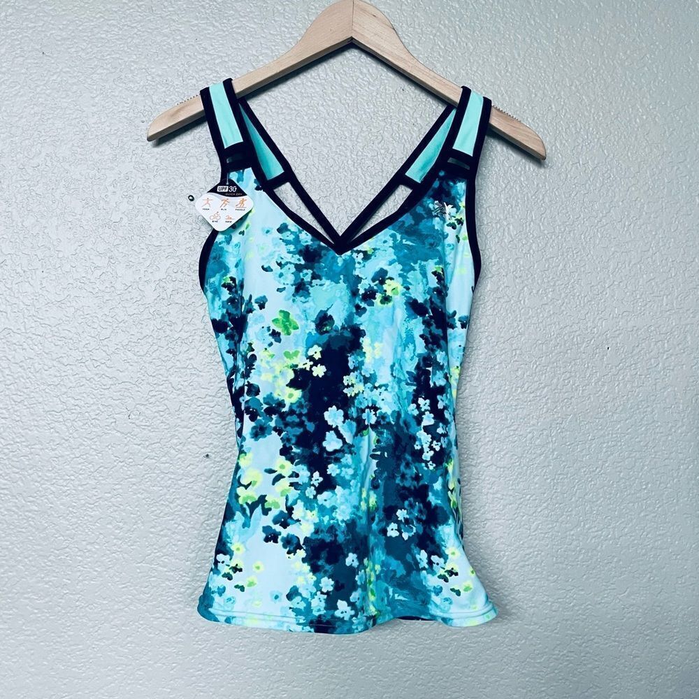 ZeroXposur UPF Quick Dry Tankini Swim Active Tank Top XS - Picture 2 of 4
